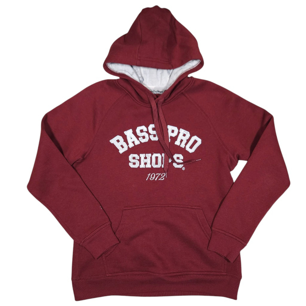 Bass Pro Shops Hoodie Sweatshirt Size Small Red Pullover Fleece Canada Maple
